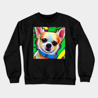 Chihuahua Dog Rainbow Painting Crewneck Sweatshirt